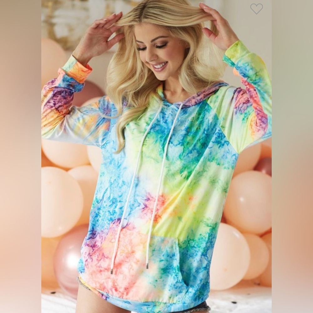 BiBi Vibrant Super Soft Tie-Dye Hoodie - Picture 2 of 4